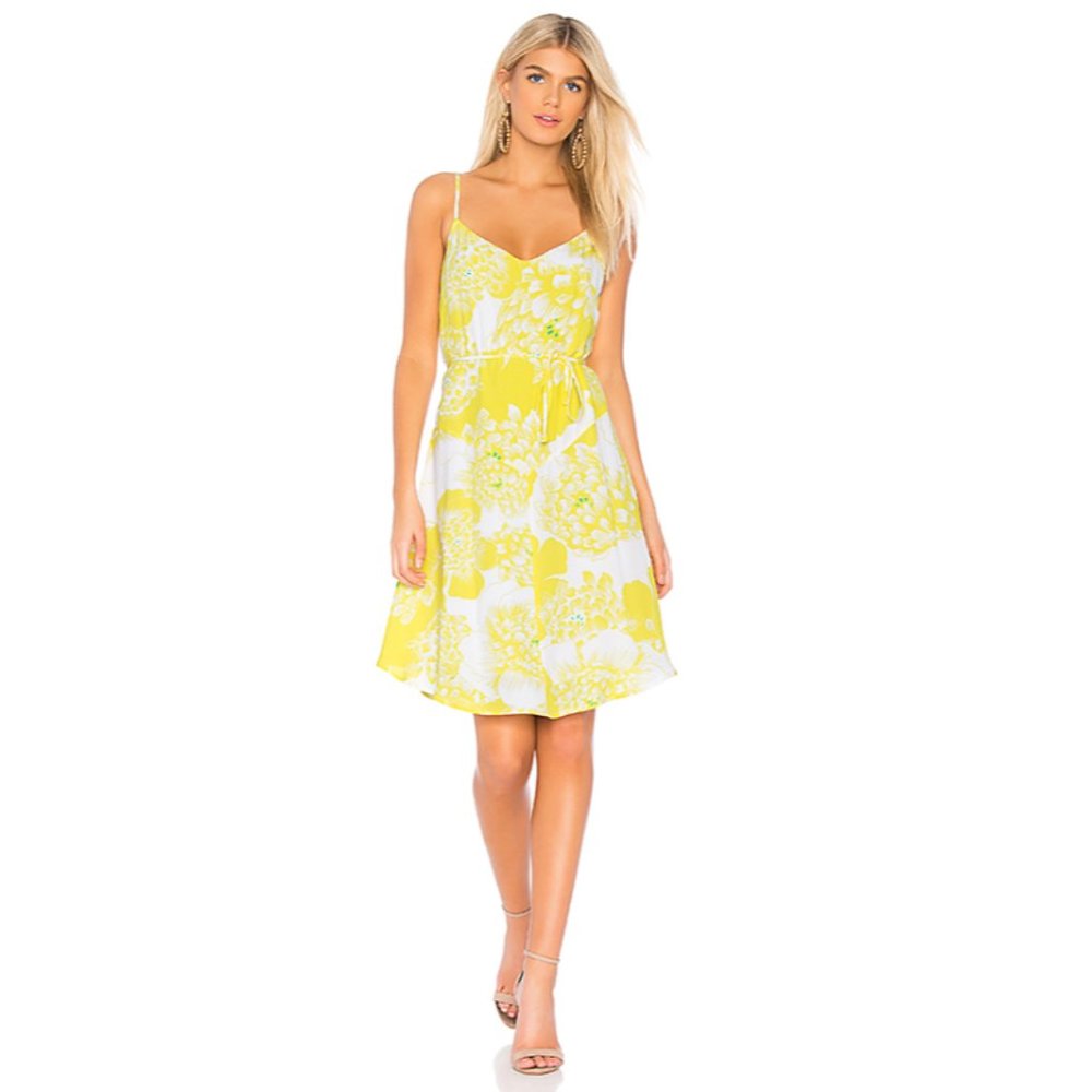 Cupcakes and Cashmere Yellow Print Dayen Dress